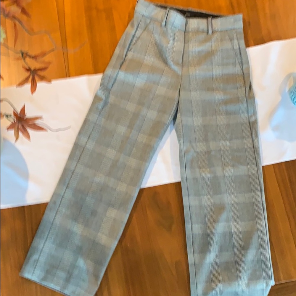 J crew wide leg plaid pants size 0 EUC